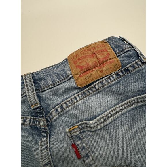 LEVI'S 510 Vintage Classic Skinny Fit Women's Distressed Jeans - Size 28x30 - Picture 4 of 6